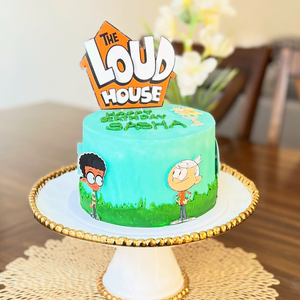 Custom 'The Loud House' cartoon themed birthday cake